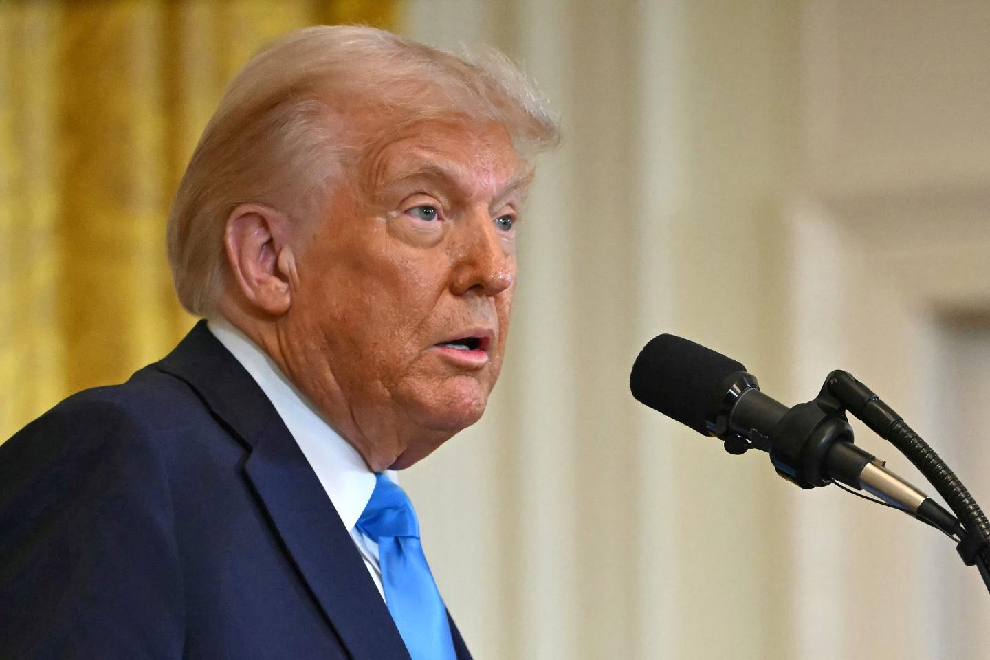 President Donald Trump during a press conference