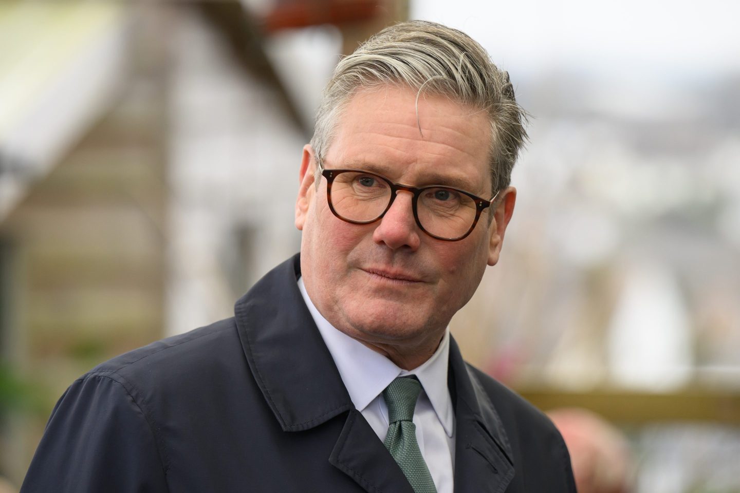 British Prime Minister Keir Starmer at the Newquay Orchard on Feb. 10.