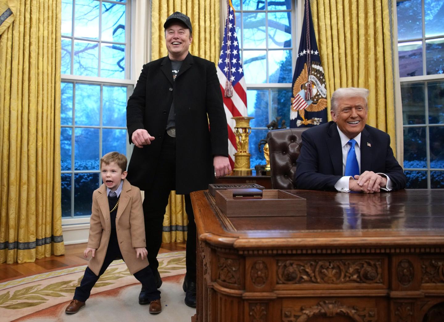 Elon Musk Joins President Trump For Signing Executive Orders In The Oval Office