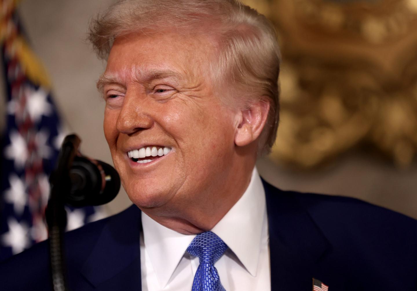 President Trump smiling