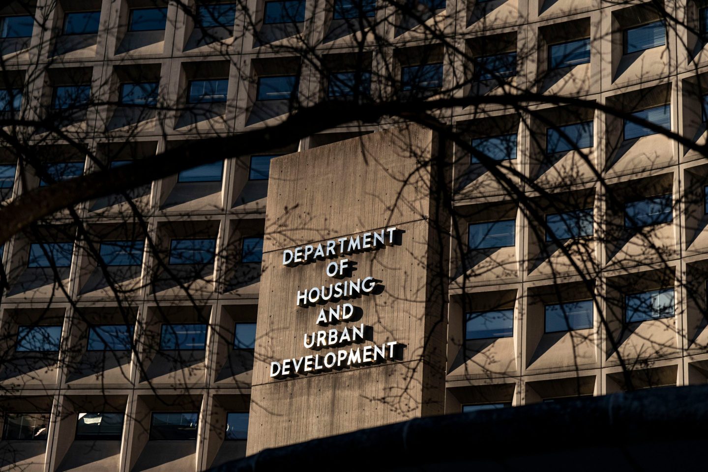 The exterior of the US Department of Housing and Urban Development