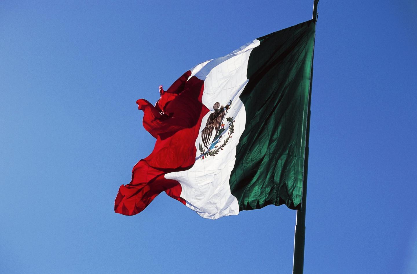 Mexican flag waving
