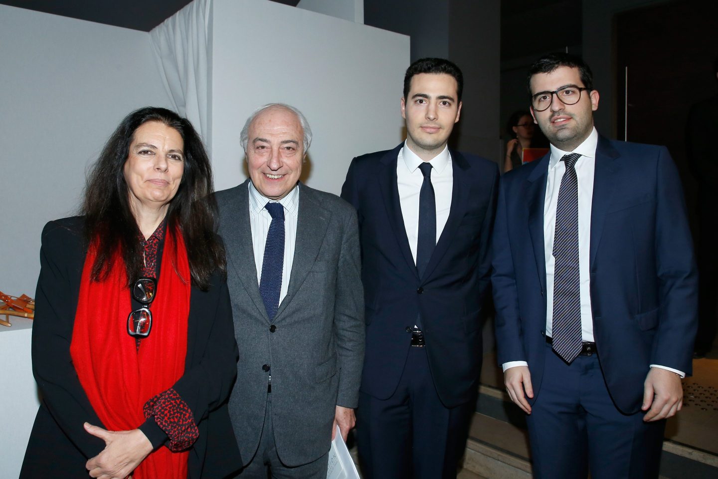 Francoise Bettencourt Meyers, her husband Jean-Pierre Meyers, Jean-Victor Meyers and Nicolas Meyers