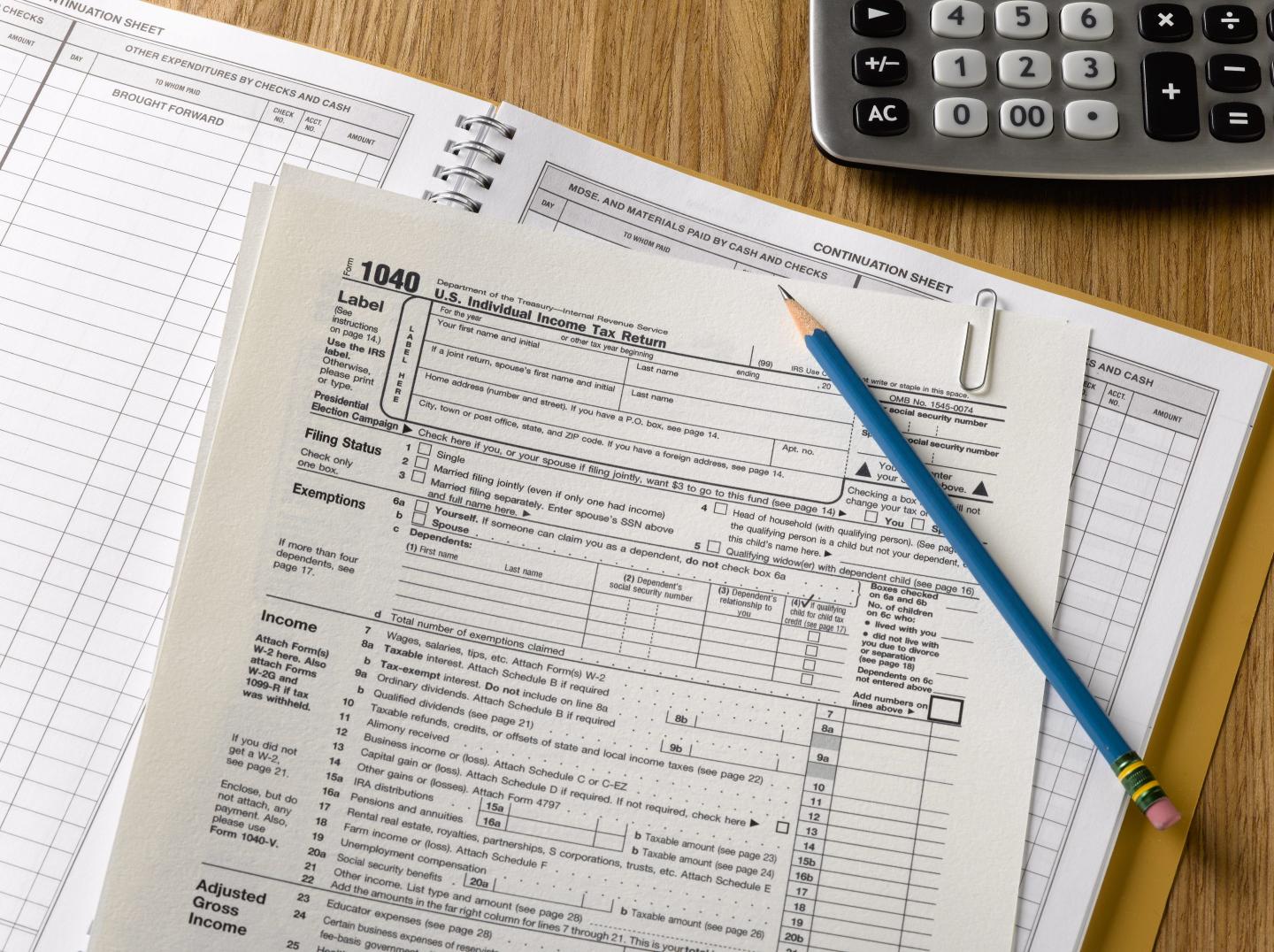 A pile of tax forms.