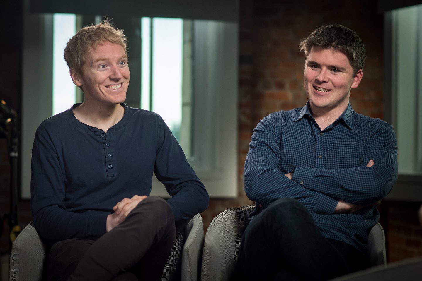 Patrick Collison, left, and John Collison