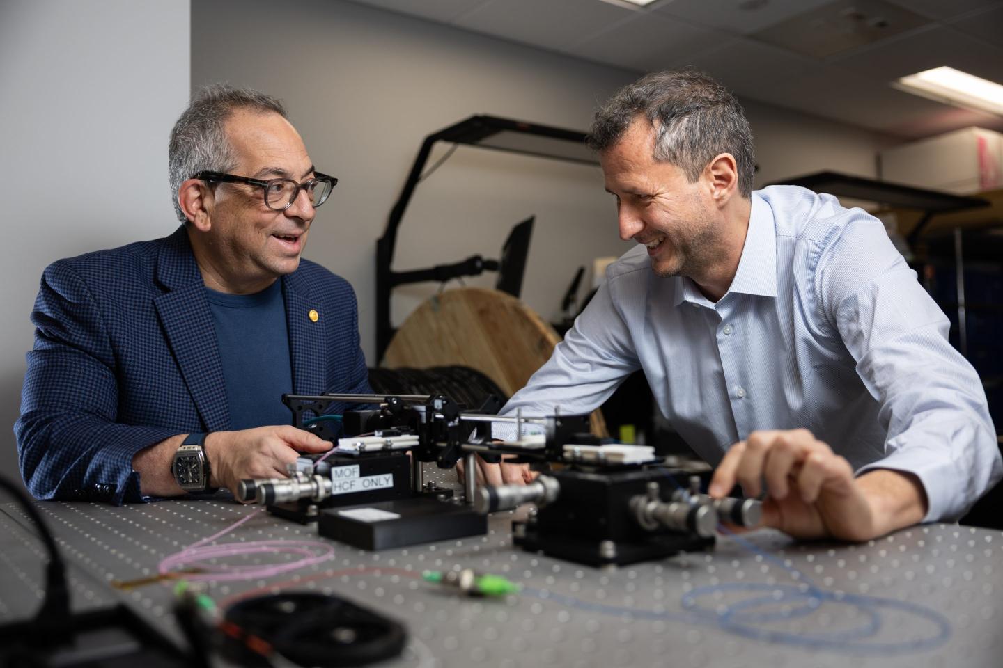 Left to right: Jason Eichenholz, co-founder and CEO of Relativity Networks, with co-founder Rodrigo Amezcua Correa.
