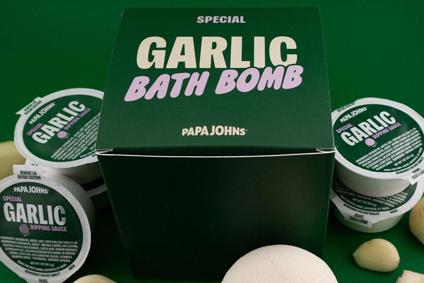 Some people are obsessed with Papa John’s buttery garlic dipping sauce, so the chain is introducing a limited-edition bath bomb based on the condiment