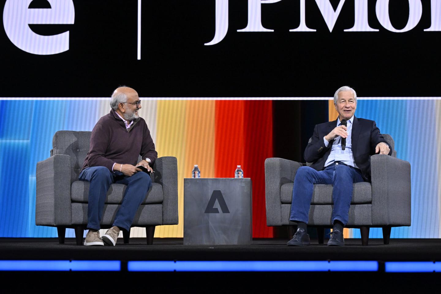 Adobe CEO Shantanu Narayen and JPMorgan Chase CEO Jamie Dimon
