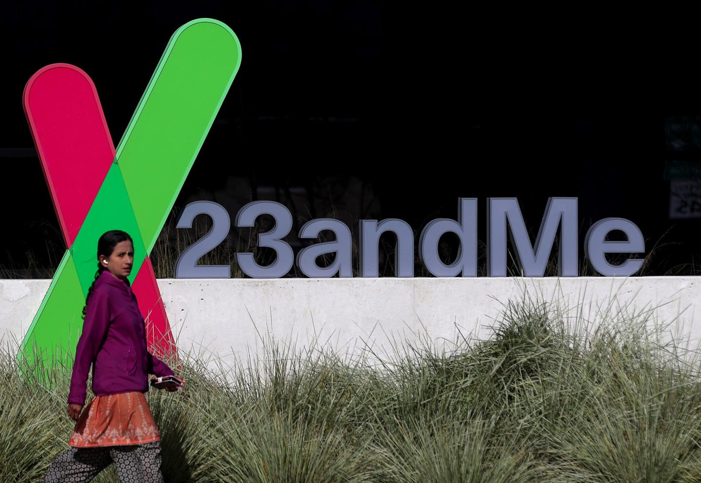 A sign at the 23andMe headquarters