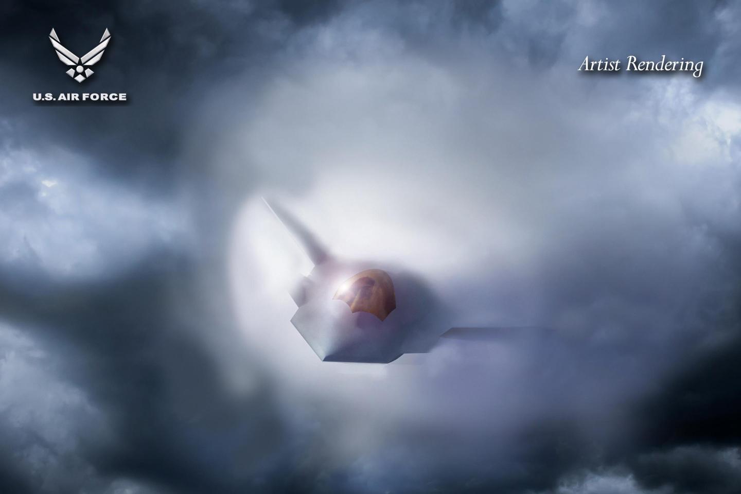 An artist's rendering of the F-47 fighter jet.