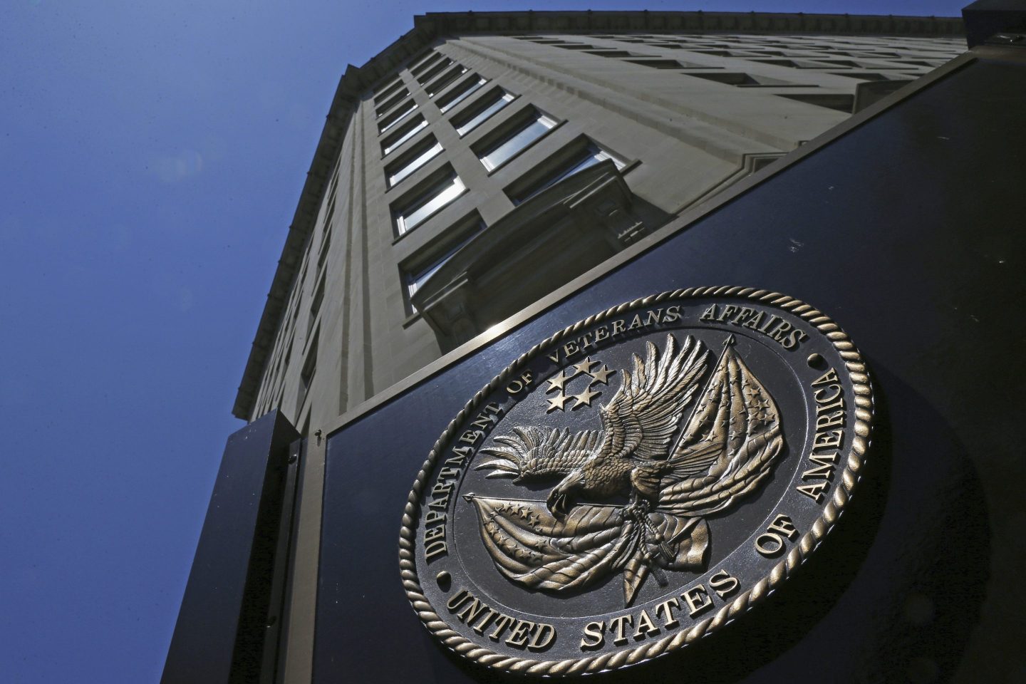 The outside of the Department of Veterans Affairs