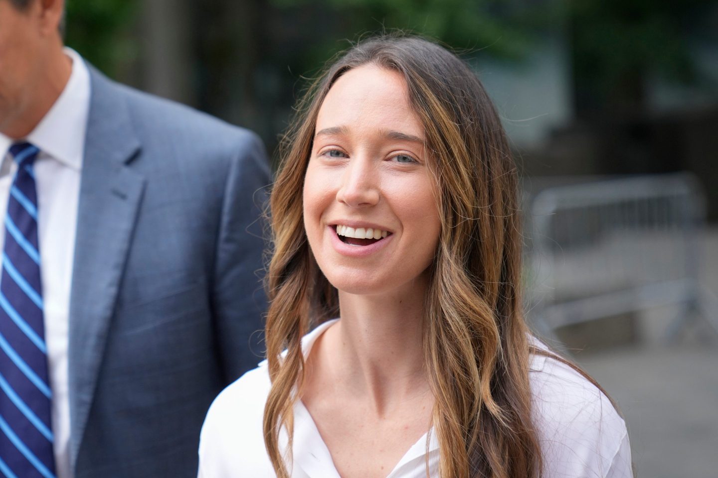 Charlie Javice leaves Federal Court, on Aug. 23, 2023, in New York.