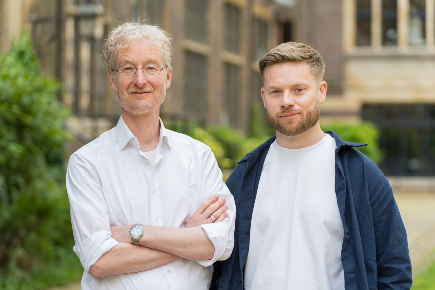 CuspAI cofounders Max Welling (left) and Chad Edwards.