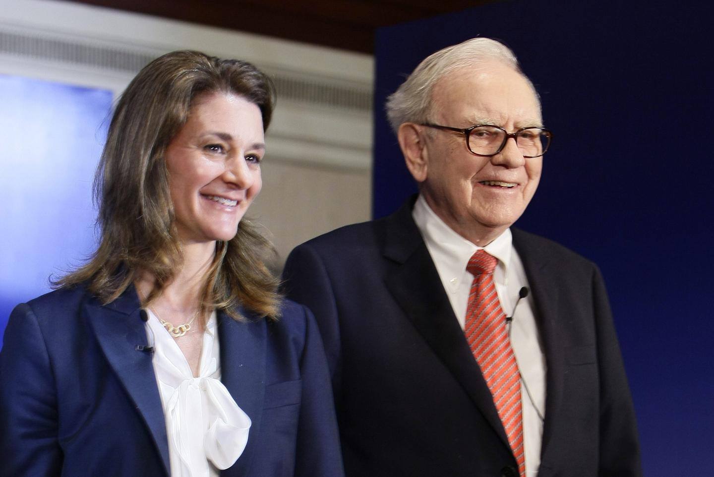 Melinda French Gates and Warren Buffett.