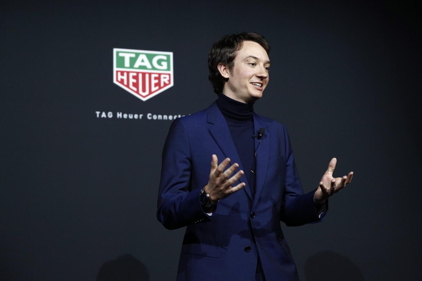 Frédéric Arnault speaking on stage
