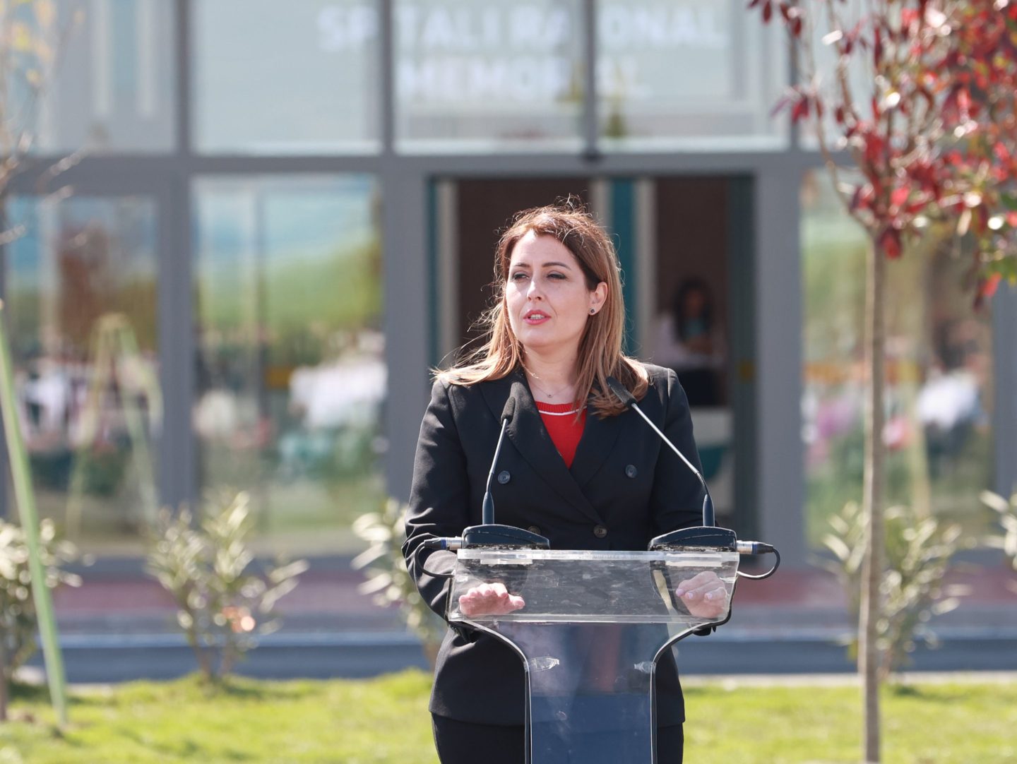 Albanian Education Minister Ogerta Manastirliu.