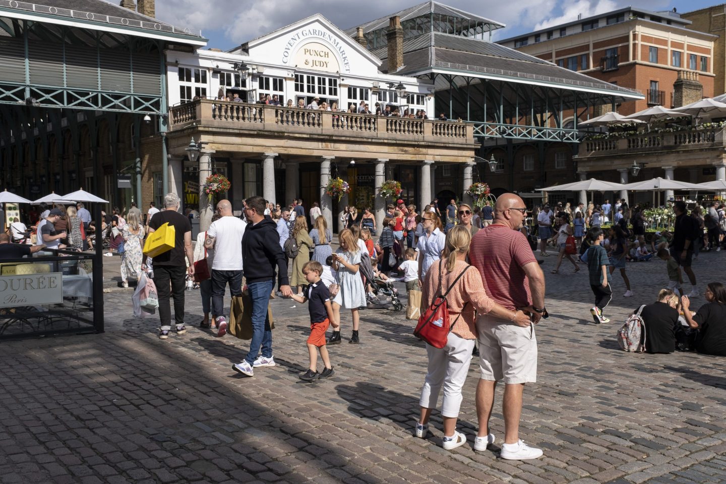 people standing in covent garden