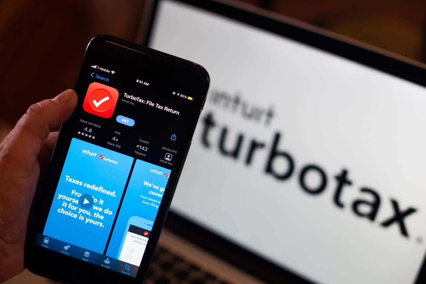 the TurboTax application to download in the Apple App Store
