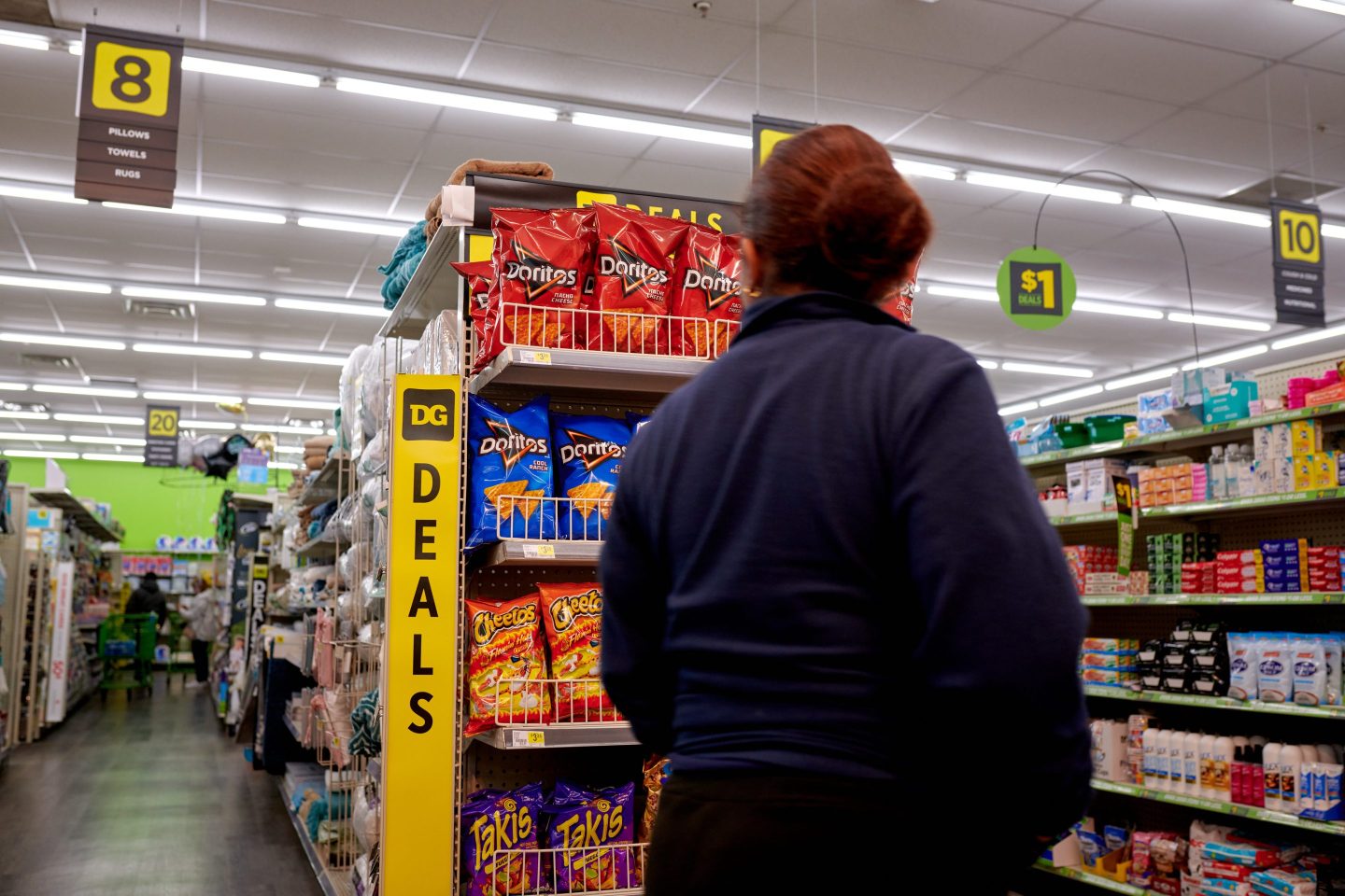 woman shopping in Dollar General