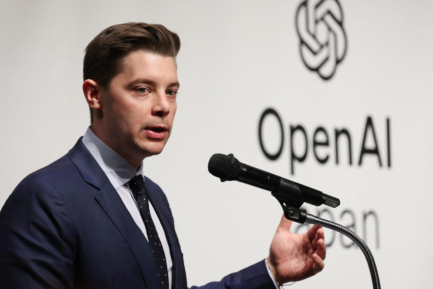 OpenAI COO Brad Lightcap in Tokyo on April 15, 2024. (Photo: STR/JIJI Press/AFP/Getty Images)