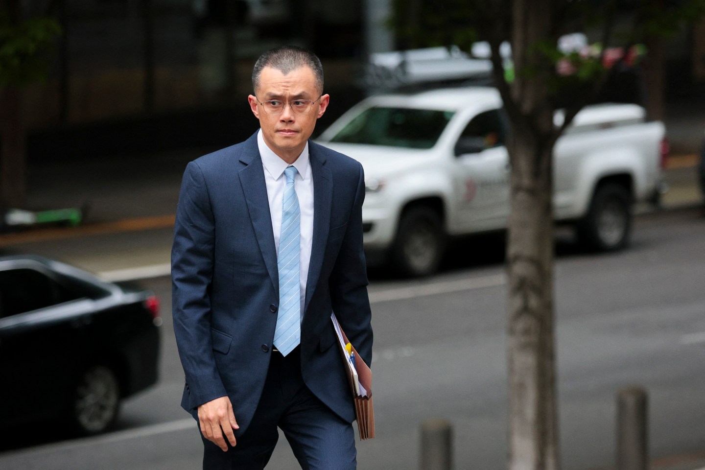 Former Binance CEO Changpeng "CZ" Zhao arrives at federal court in Seattle, Washington, on April 30, 2024.(Photo: Jason Redmond/AFP/Getty Images)