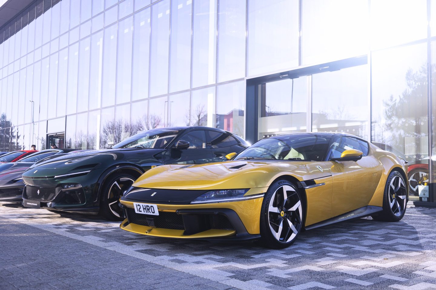 The Ferrari 12Cilindri at HROwen Ferrari in Hatfield, Hertfordshire. Hatfield is the main hub destination for HROwen with their main HQ being based there.