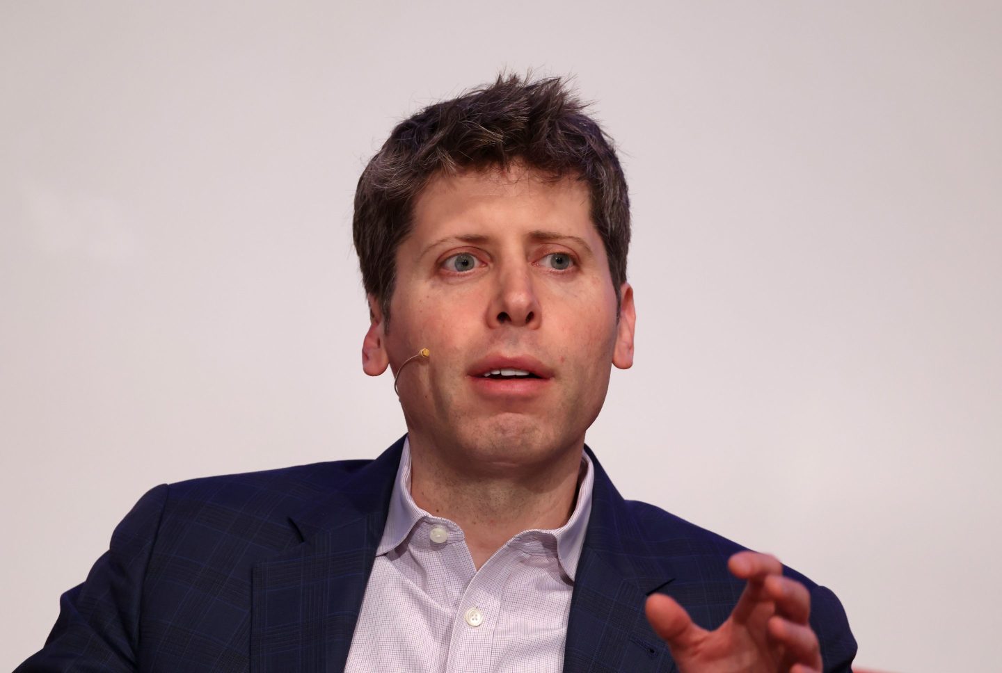 Sam Altman, co-founder and CEO of OpenAI, speaks during a panel discussion titled "The Age of AI" at the Technical University of Berlin on February 07, 2025 in Berlin, Germany.