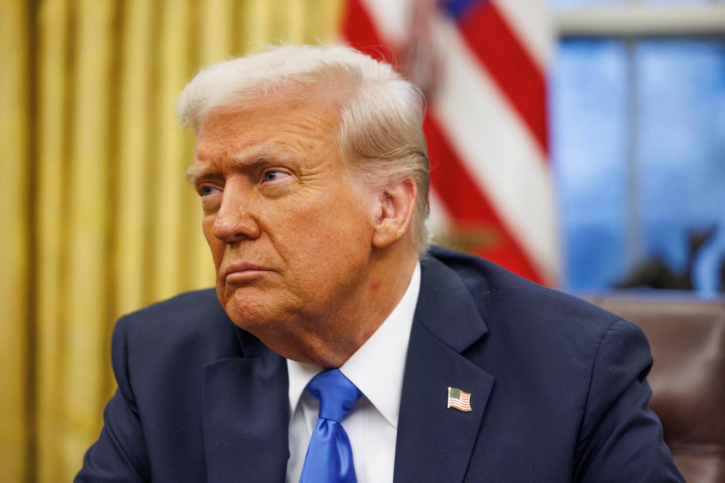 US President Donald Trump in the Oval Office of the White House