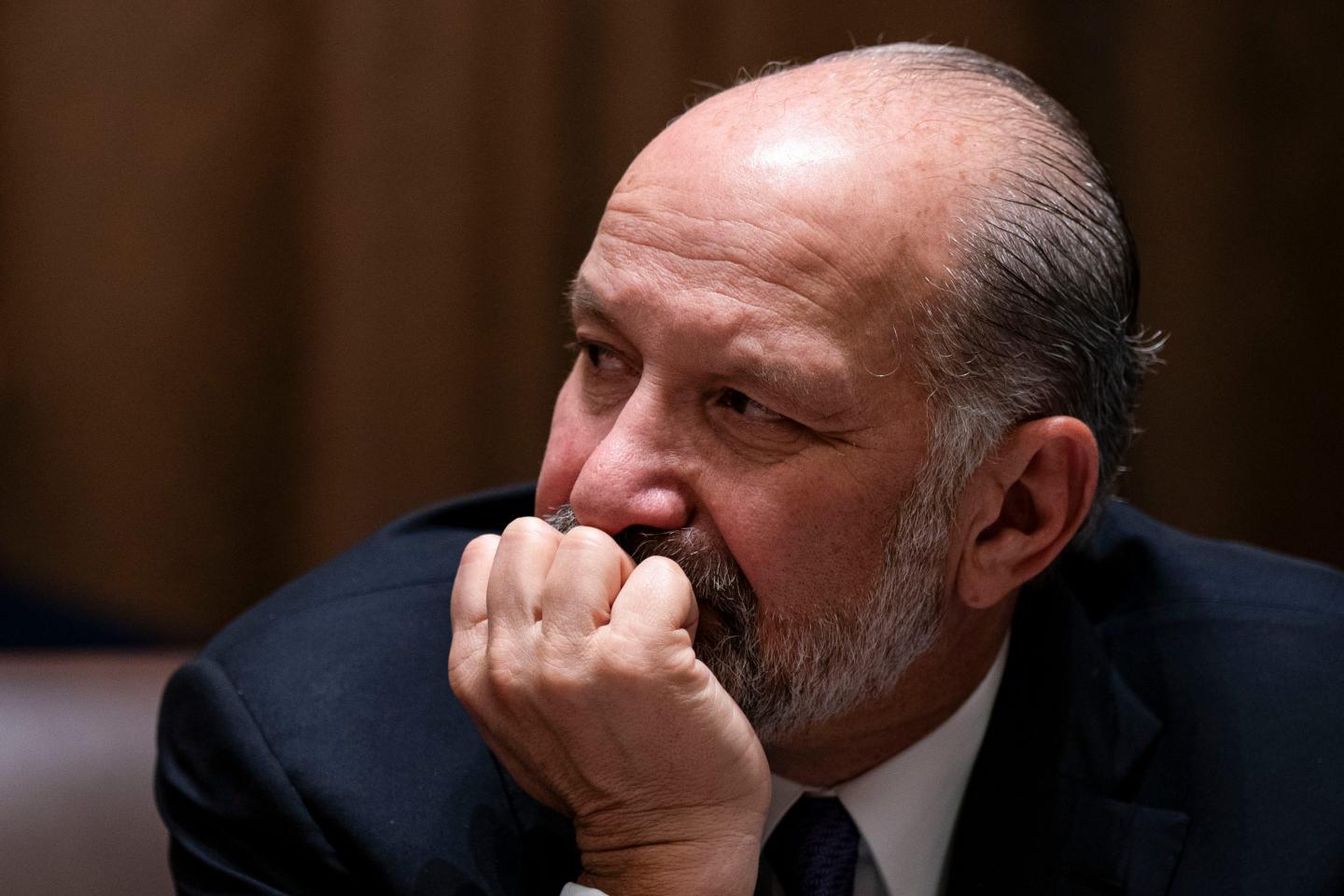 Howard Lutnick, US commerce secretary, during a cabinet meeting at the White House in Washington