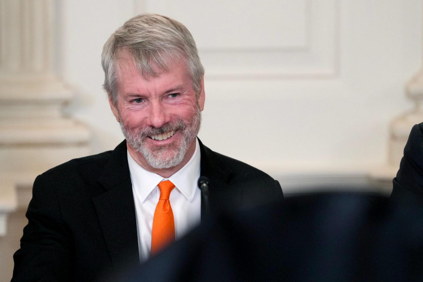 Michael Saylor at the White House Crypto Summit in early March.