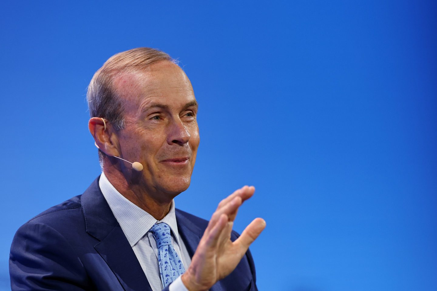 CEO of Chevron Mike Wirth speaks art CERAWeek in Houston, Texas.