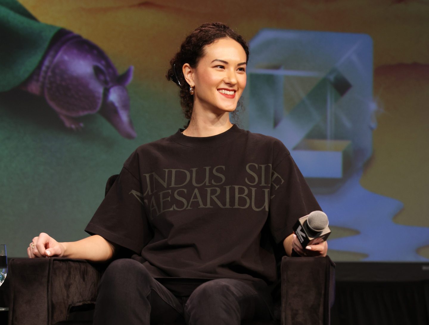 Jay Graber at her SXSW keynote .