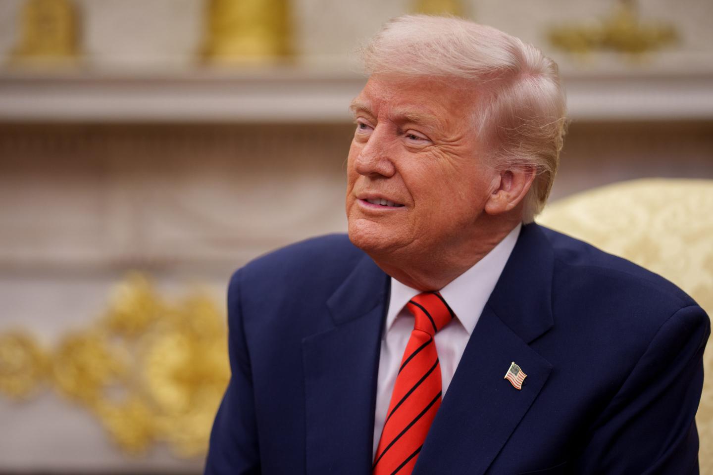 President Donald Trump during a meeting with NATO Secretary General Mark Rutte in the Oval Office