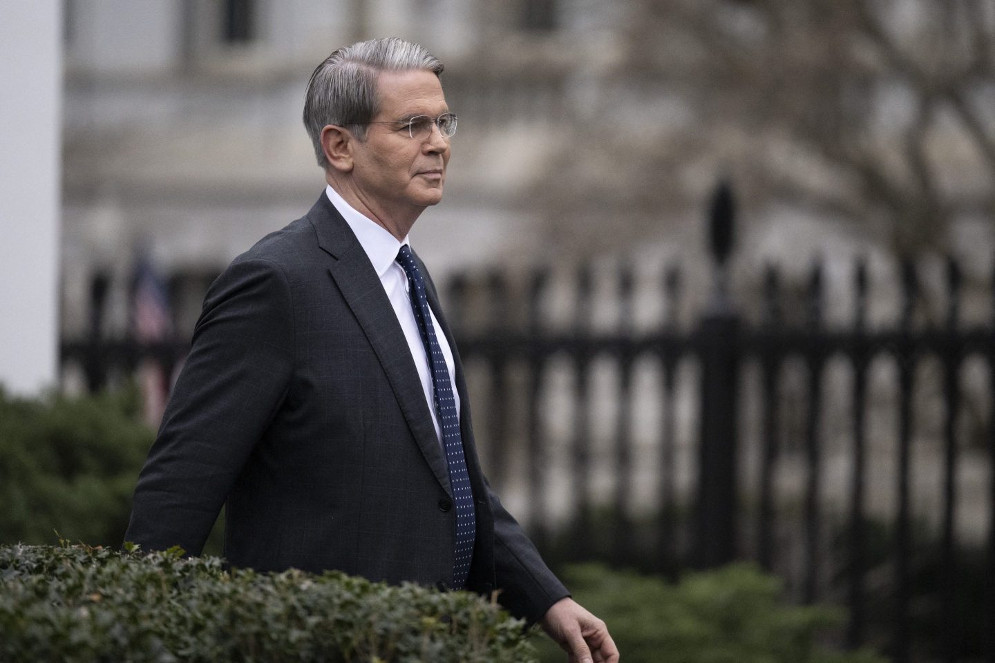Treasury Secretary Scott Bessent on the North Lawn of the White House on March 14.