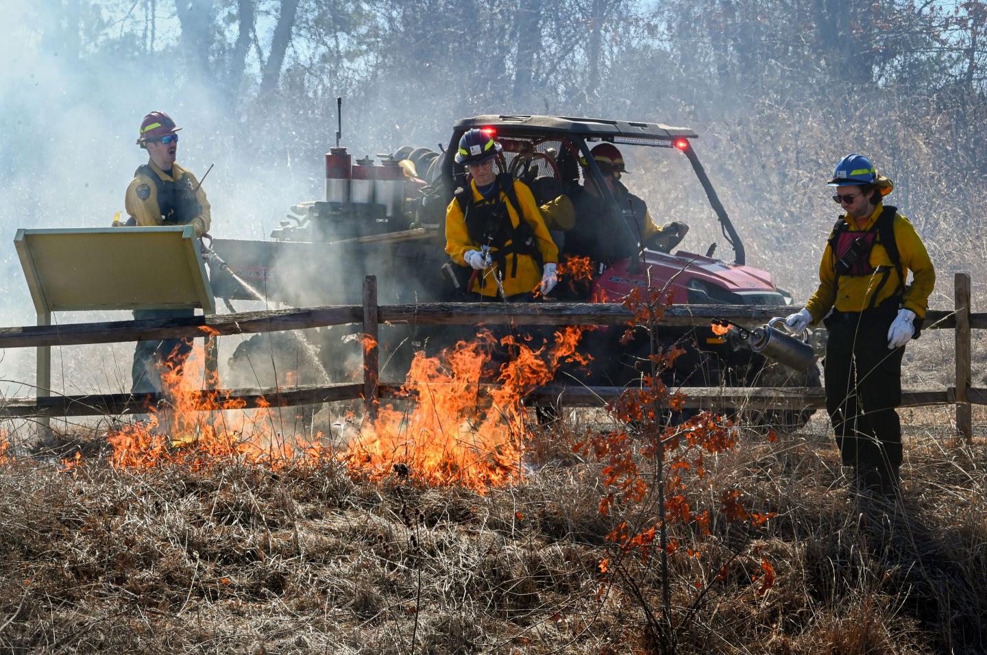 The Trump administration is backing a previously promised pay hike for wildland firefighters—but many worry new DOGE job cuts will sabotage them