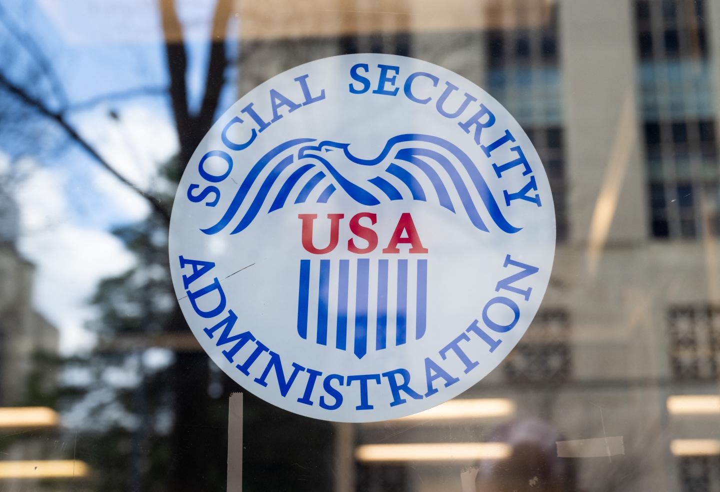 The SSA logo on a window