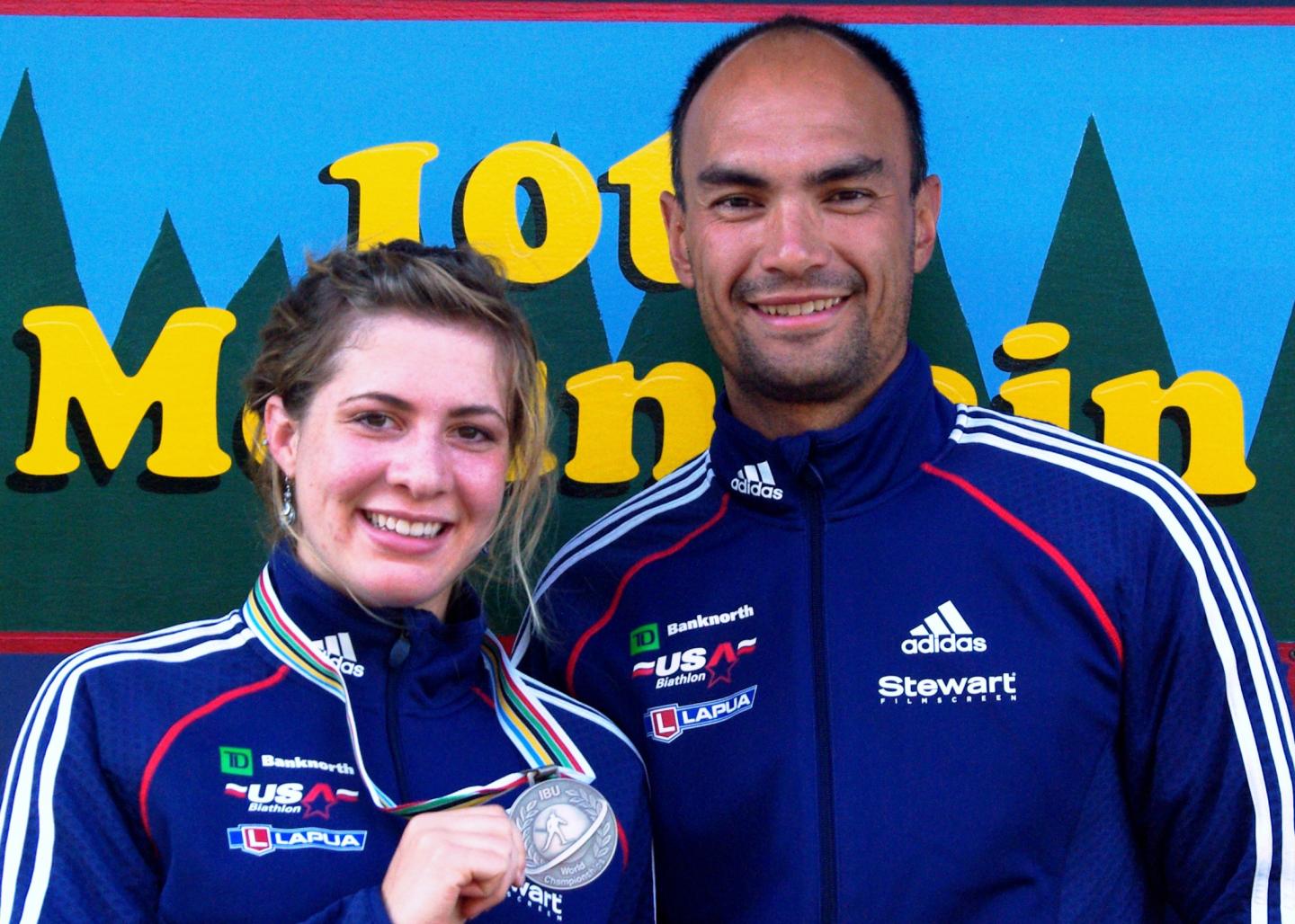 Grace Boutot with her coach Gary Colliander