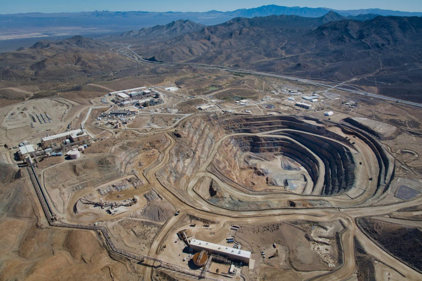 An aerial view of America’s only rare earths mine