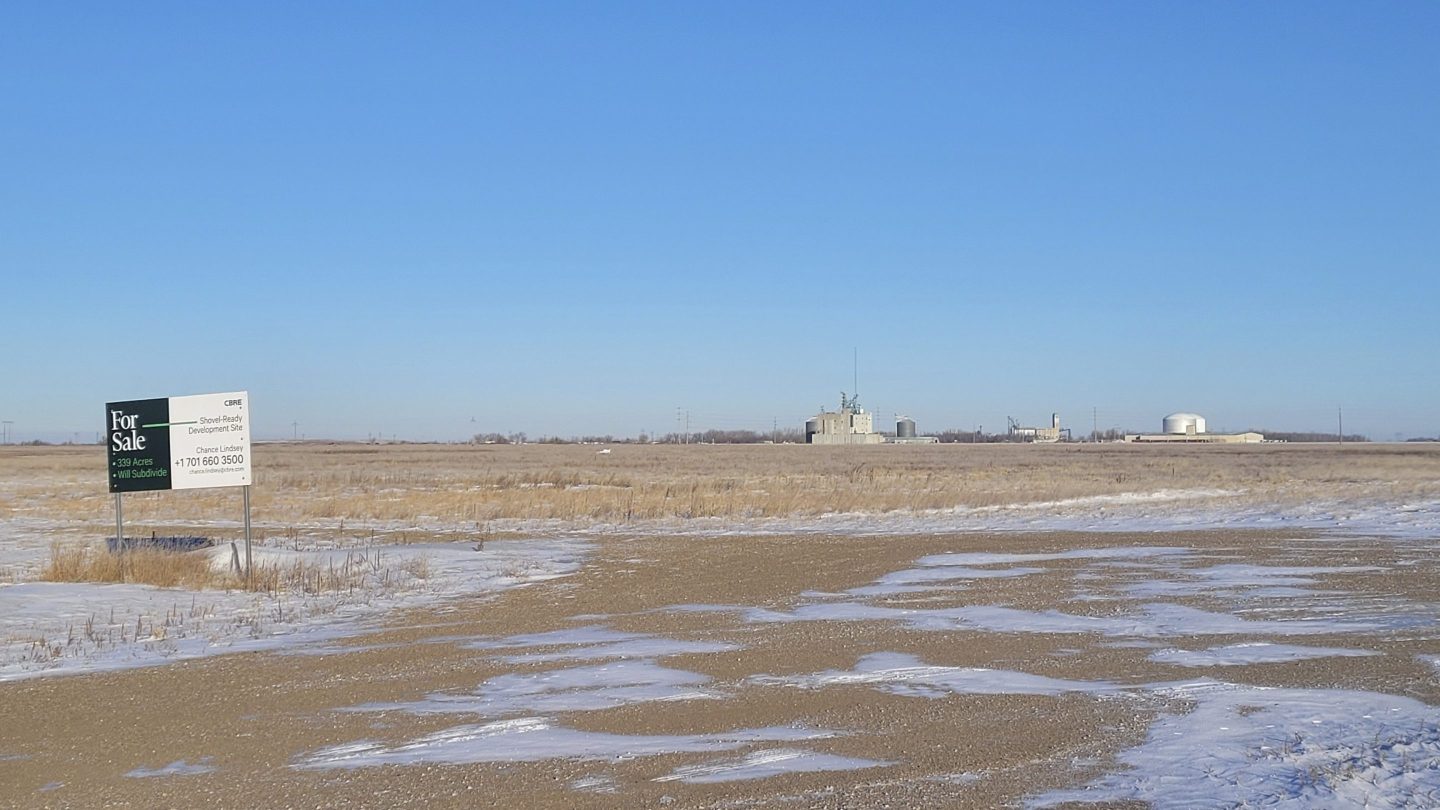 Land purchased by the Fufeng Group in Grand Forks, N.D., seen on Jan. 23, 2025.