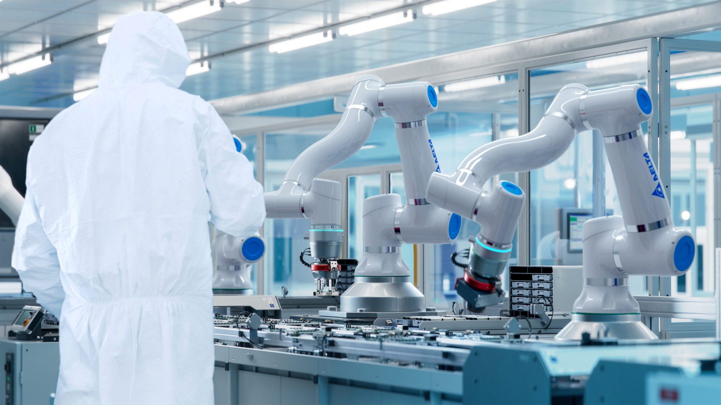 A robot from Delta Electronics Thailand’s industrial automation solution lineup.
