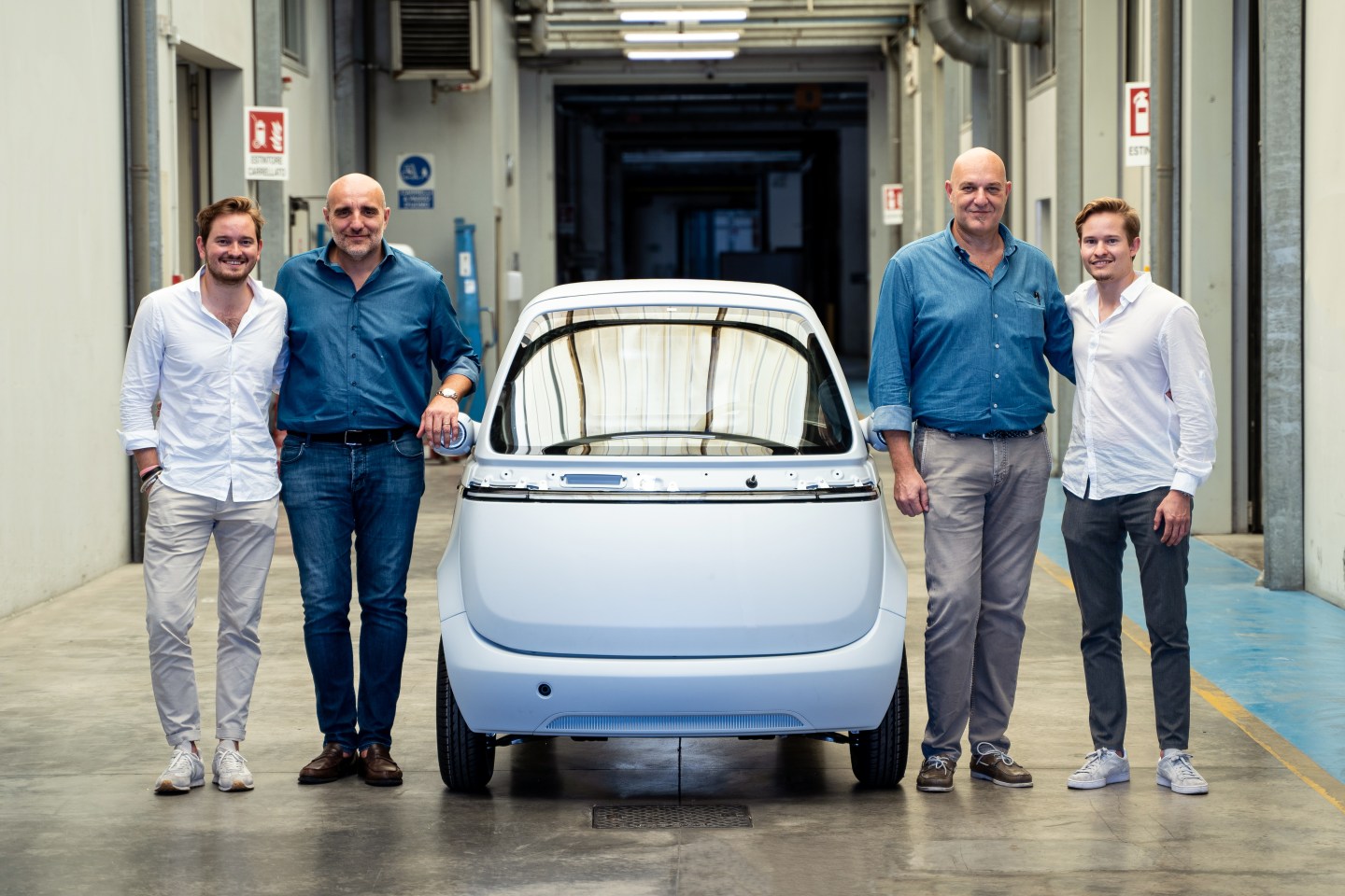 Photo of the Ouboter family, which runs the Micro car and scooter company. Credit: Micro.