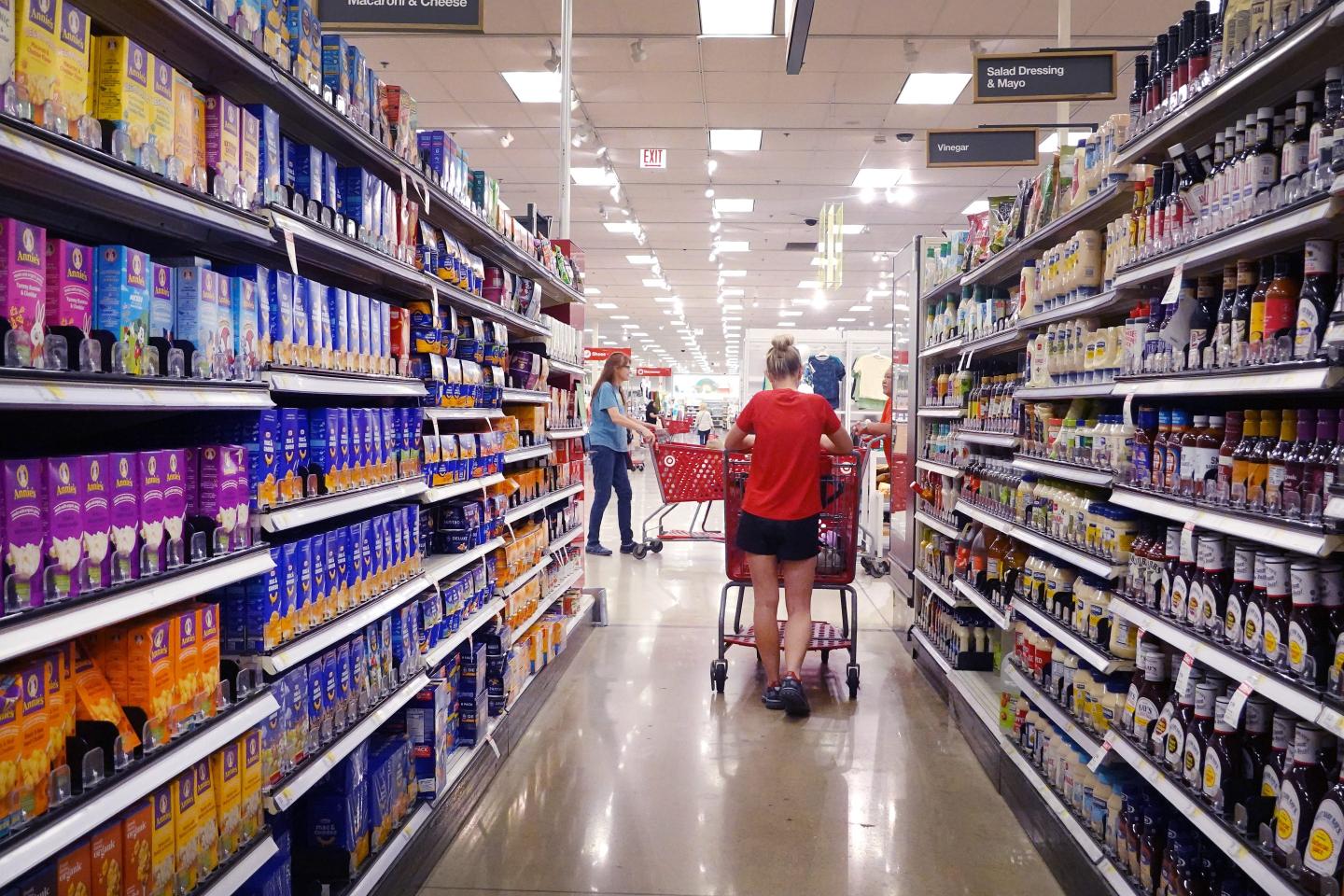 customer with cart at Target