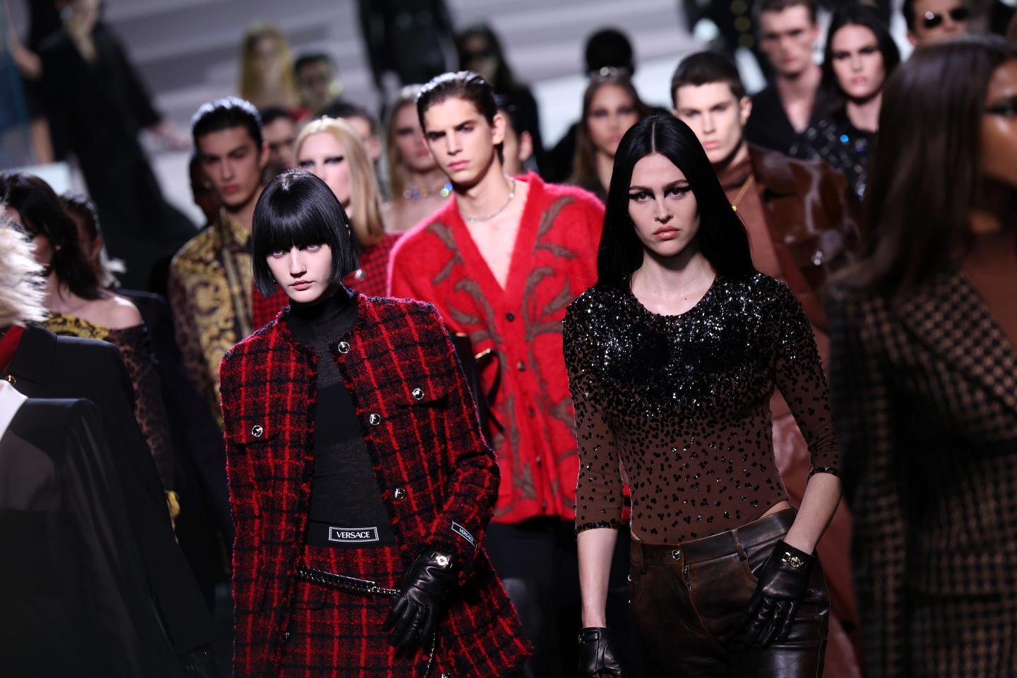 Versace fashion show during the Milan Fashion Week Womenswear Fall/Winter 2024-2025