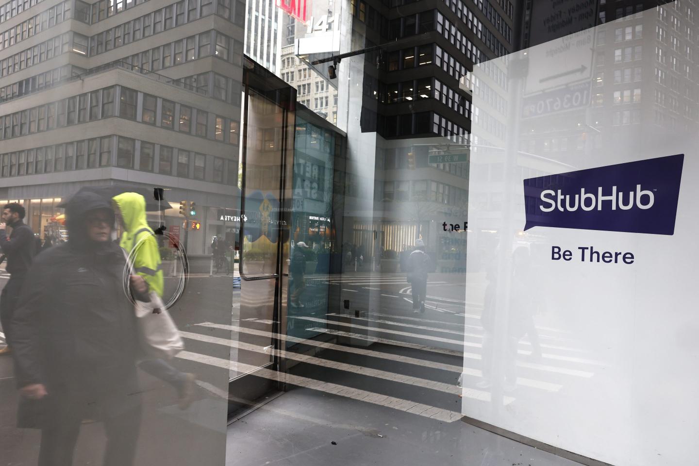 The StubHub logo in New York City in a former store.