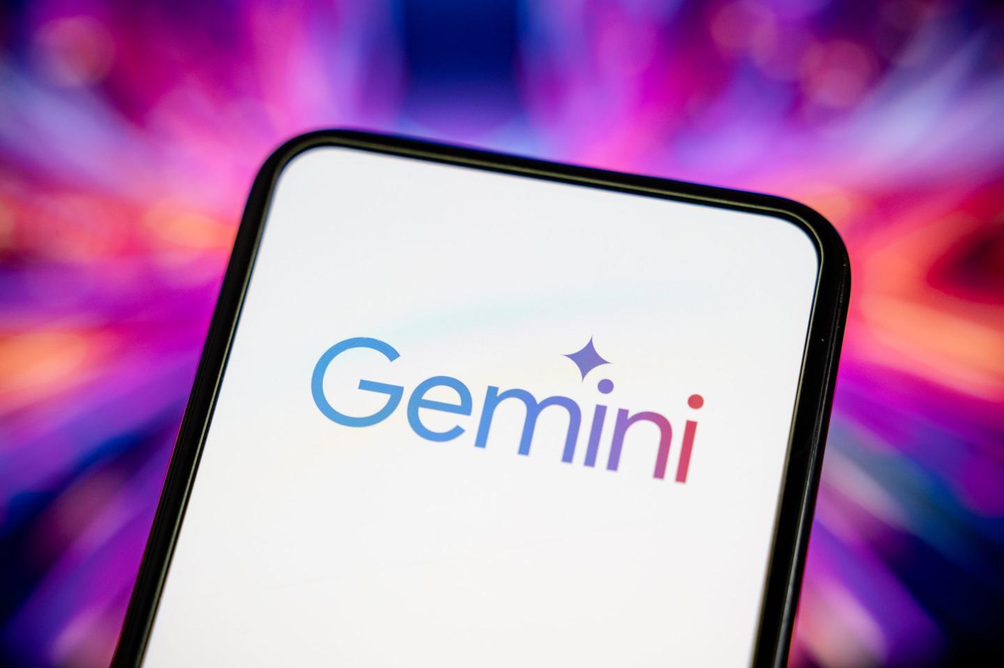 A mobile phone screen displaying the Google Gemini logo