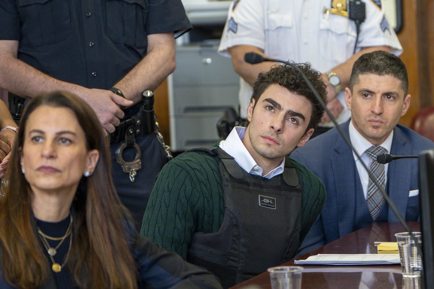 ttorney Karen Friedman Agnifilo and Luigi Mangione attend a hearing at Manhattan Criminal Court on February 21, 2025 in New York City.