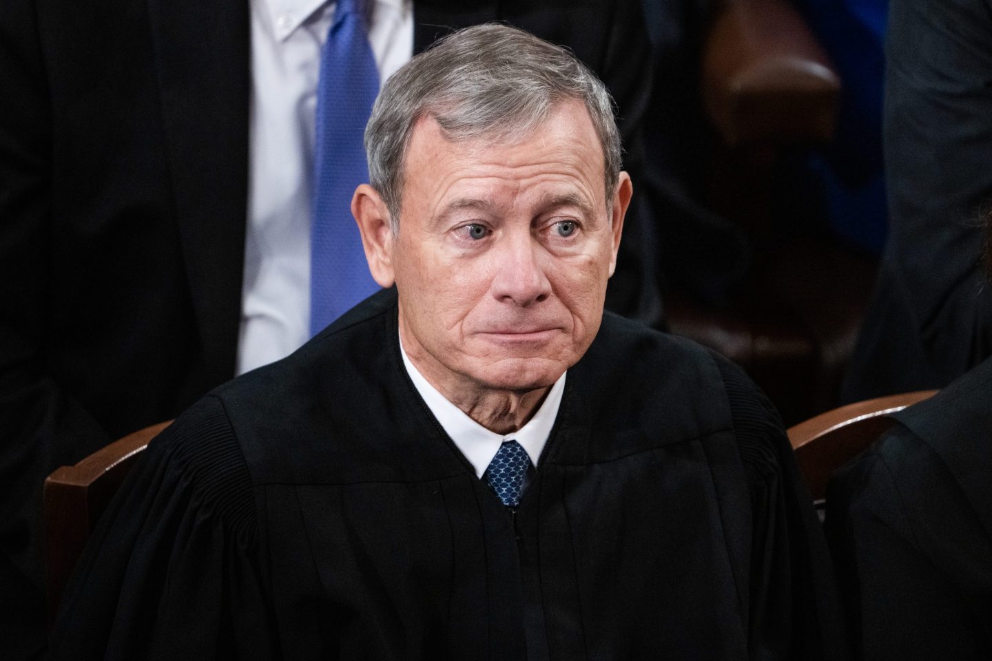Chief Justice John Roberts attends President Donald Trump's address