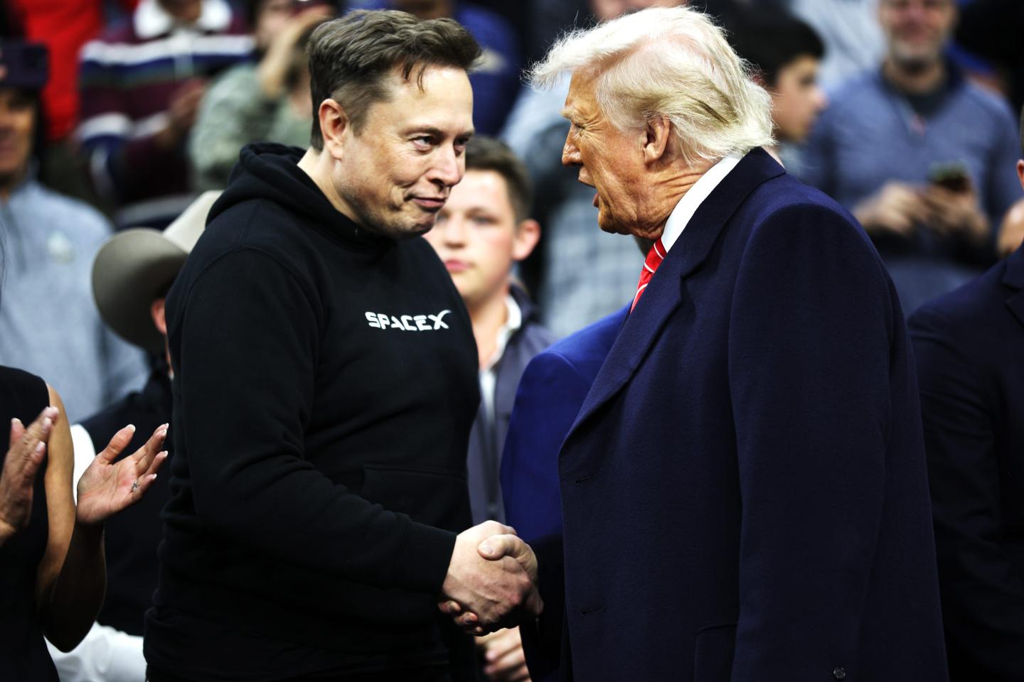 President Donald Trump and White House Senior Advisor, Tesla and SpaceX CEO Elon Musk