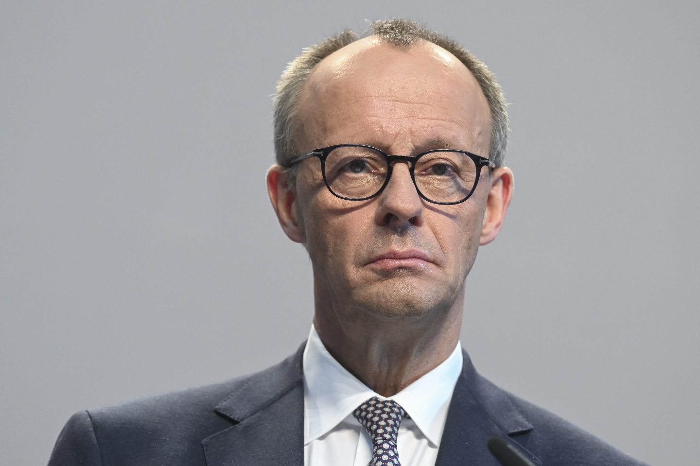 Friedrich Merz, leader of the Christian Democratic Union, on April 9.