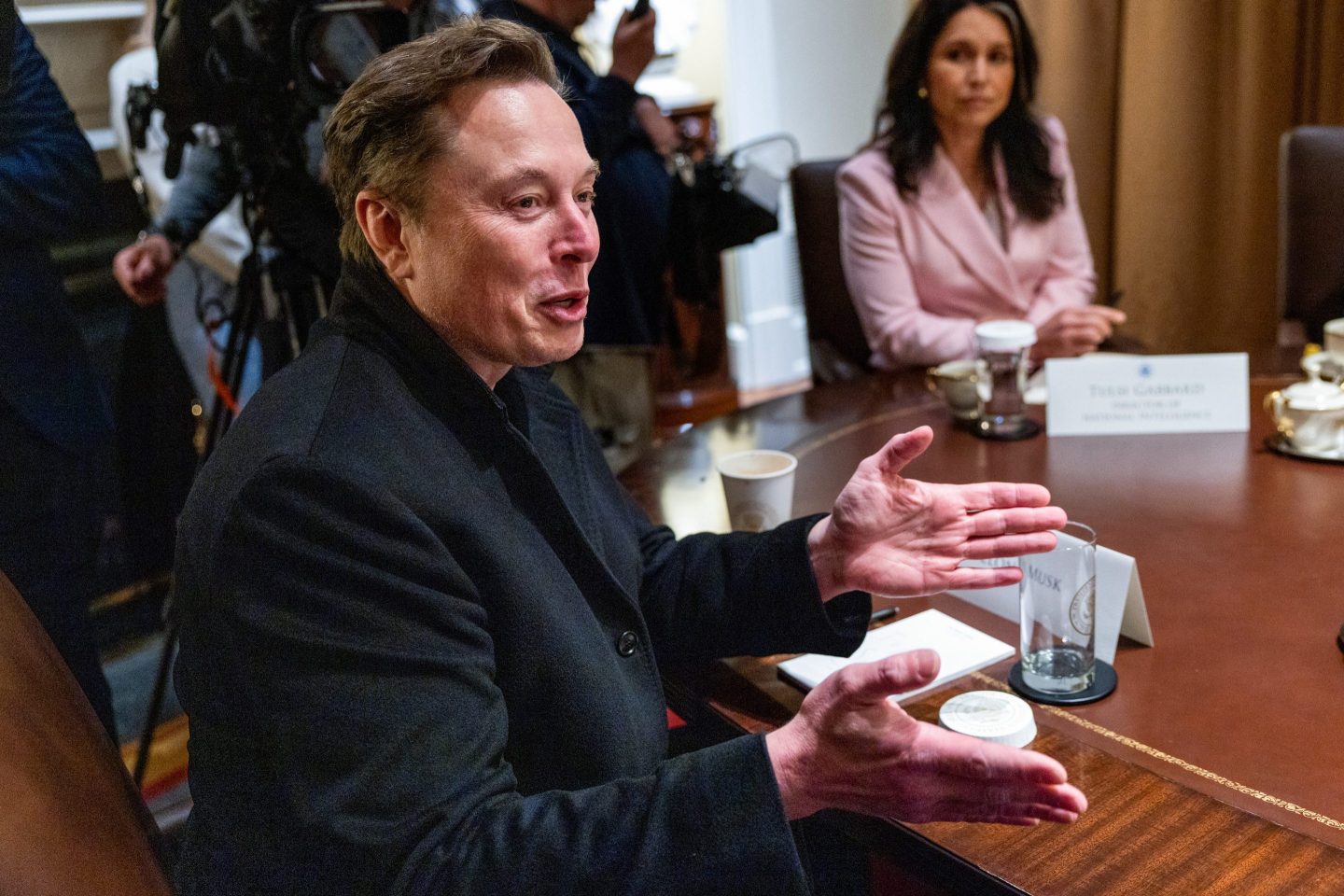 World's richest man Elon Musk during a cabinet meeting at the White House